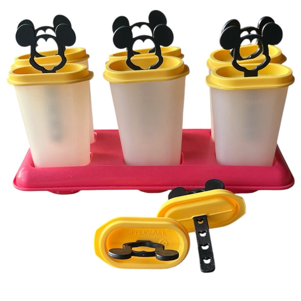Vintage Disney Mickey Mouse Tupperware Ice Tups Popsicle Set